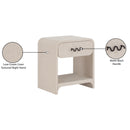  Color_Black/ Cream -- Meridian Medley 1 Drawer Nightstand IMAGE 10