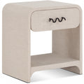  Color_Black/ Cream -- Meridian Medley 1 Drawer Nightstand IMAGE 1