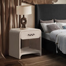  Color_Black/ Cream -- Meridian Medley 1 Drawer Nightstand IMAGE 2