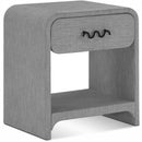  Color_Grey -- Medley Grey Linen Textured End / Side Table IMAGE 1