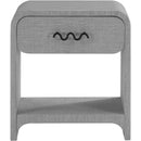 Color_Grey -- Medley Grey Linen Textured End / Side Table IMAGE 3