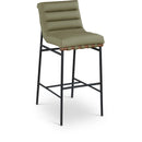  Color_Olive -- Burke Olive Green Vegan Leather Upholstered Bar Stool IMAGE 1