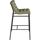  Color_Olive -- Burke Olive Green Vegan Leather Upholstered Bar Stool IMAGE 4