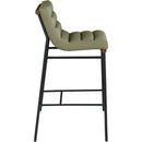 Meridian Burke Olive Green Vegan Leather Bar Stool IMAGE 4