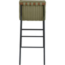  Color_Olive -- Burke Olive Green Vegan Leather Upholstered Bar Stool IMAGE 5