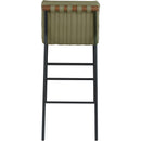 Meridian Burke Olive Green Vegan Leather Bar Stool IMAGE 5