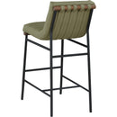  Color_Olive -- Burke Olive Green Vegan Leather Upholstered Bar Stool IMAGE 7