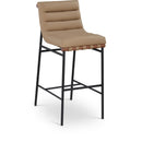  Color_Tan -- Burke Tan Vegan Leather Upholstered Bar Stool IMAGE 1