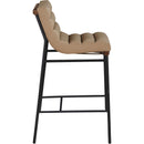  Color_Tan -- Burke Tan Vegan Leather Upholstered Bar Stool IMAGE 4