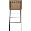  Color_Tan -- Burke Tan Vegan Leather Upholstered Bar Stool IMAGE 5
