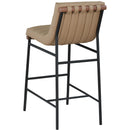  Color_Tan -- Burke Tan Vegan Leather Upholstered Bar Stool IMAGE 7