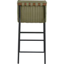  Color_Olive -- Burke Green Vegan Leather Upholstered Counter Stool IMAGE 5