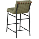  Color_Olive -- Burke Green Vegan Leather Upholstered Counter Stool IMAGE 7