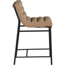  Color_Tan -- Burke Tan Vegan Leather Upholstered Counter Stool IMAGE 4