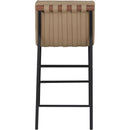  Color_Tan -- Burke Tan Vegan Leather Upholstered Counter Stool IMAGE 5