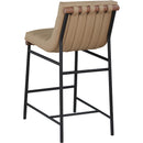  Color_Tan -- Burke Tan Vegan Leather Upholstered Counter Stool IMAGE 6