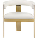 Meridian Romeo Cream Vegan Leather Dining Chair IMAGE 4