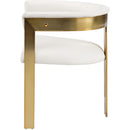  Color_Cream/ Gold -- Romeo Cream Vegan Leather Upholstered Dining Chair IMAGE 5