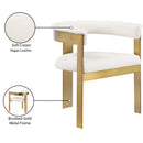 Meridian Romeo Cream Vegan Leather Dining Chair IMAGE 9