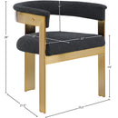  Color_Black/ Gold -- Meridian Romeo Dining Chair IMAGE 8