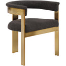  Color_Brown/ Gold -- Romeo Brown Boucle Fabric Upholstered Dining Chair IMAGE 1