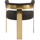  Color_Brown/ Gold -- Romeo Brown Boucle Fabric Upholstered Dining Chair IMAGE 3