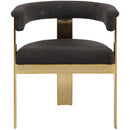  Color_Brown/ Gold -- Romeo Brown Boucle Fabric Upholstered Dining Chair IMAGE 4