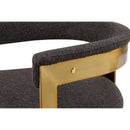Meridian Romeo Brown Boucle Fabric Dining Chair IMAGE 7