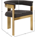 Meridian Romeo Brown Boucle Fabric Dining Chair IMAGE 8