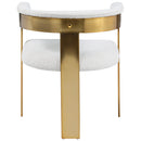  Color_Cream/ Gold -- Romeo Cream Boucle Fabric Upholstered Dining Chair IMAGE 3