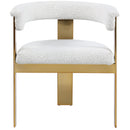  Color_Cream/ Gold -- Romeo Cream Boucle Fabric Upholstered Dining Chair IMAGE 4
