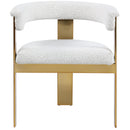 Meridian Romeo Cream Boucle Fabric Dining Chair IMAGE 4