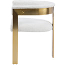  Color_Cream/ Gold -- Romeo Cream Boucle Fabric Upholstered Dining Chair IMAGE 5