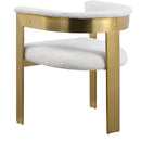 Meridian Romeo Cream Boucle Fabric Dining Chair IMAGE 6