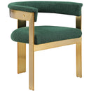 Meridian Romeo Green Boucle Fabric Dining Chair IMAGE 1