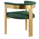  Color_Gold/ Green -- Romeo Green Boucle Fabric Upholstered Dining Chair IMAGE 6