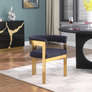 Color_Navy -- Romeo Navy Boucle Fabric Upholstered Dining Chair IMAGE 2
