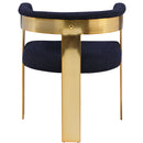  Color_Navy -- Romeo Navy Boucle Fabric Upholstered Dining Chair IMAGE 3