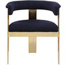  Color_Navy -- Romeo Navy Boucle Fabric Upholstered Dining Chair IMAGE 4