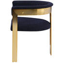 Meridian Romeo Navy Boucle Fabric Dining Chair IMAGE 5