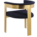  Color_Navy -- Romeo Navy Boucle Fabric Upholstered Dining Chair IMAGE 6