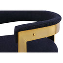  Color_Navy -- Romeo Navy Boucle Fabric Upholstered Dining Chair IMAGE 7