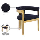  Color_Navy -- Romeo Navy Boucle Fabric Upholstered Dining Chair IMAGE 9