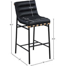  Color_Black -- Meridian Burke Pub Height Stool IMAGE 7