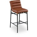  Color_Cognac -- Burke Cognac Boucle Fabric Upholstered Bar Stool IMAGE 1