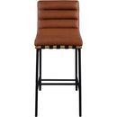  Color_Cognac -- Burke Cognac Boucle Fabric Upholstered Bar Stool IMAGE 3