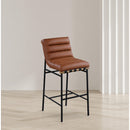  Color_Cognac -- Burke Cognac Boucle Fabric Upholstered Bar Stool IMAGE 6