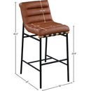  Color_Cognac -- Burke Cognac Boucle Fabric Upholstered Bar Stool IMAGE 7