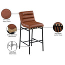  Color_Cognac -- Burke Cognac Boucle Fabric Upholstered Bar Stool IMAGE 8