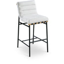  Color_Cream -- Burke Cream Boucle Fabric Upholstered Bar Stool IMAGE 1